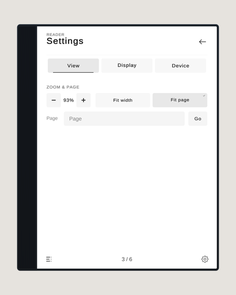 Settings: View